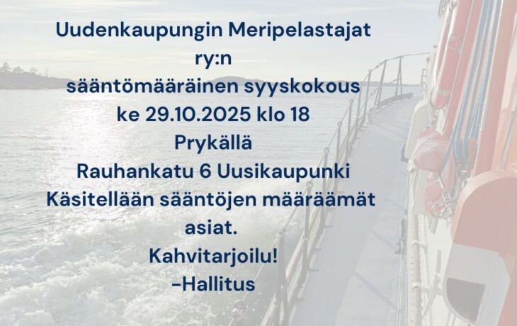 yhdistyksen syyskokous